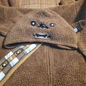Star Wars Adult 2XL Chewbacca Fleece Hooded Zip Halloween Costume Pajamas